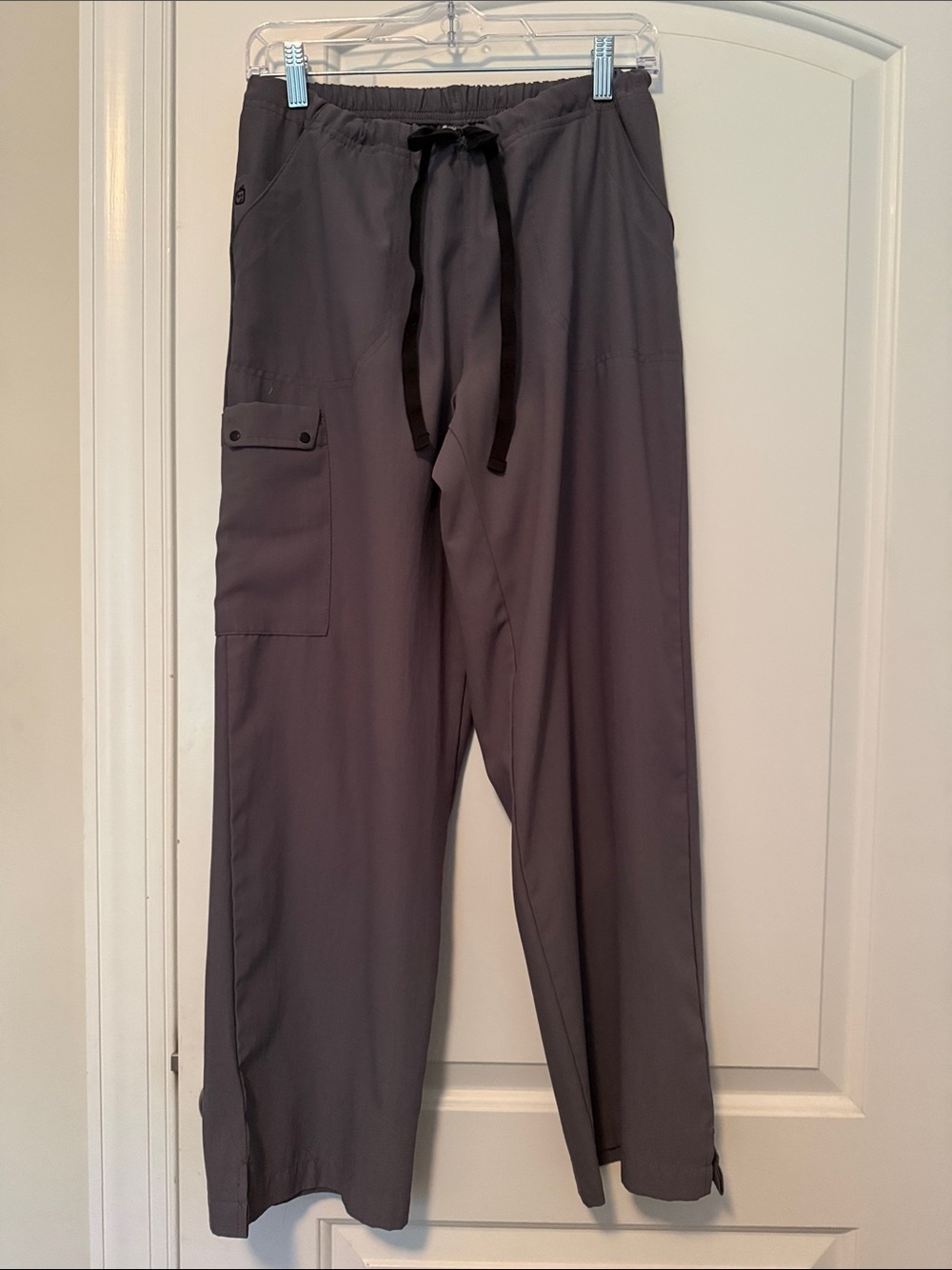 Wink! Spread Good Cheer! Gray and Black scrub pants MP